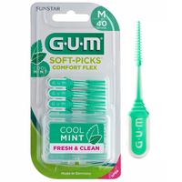 GUM Soft-Picks Comfort Flex Cool Mint Medium - 40 stuks - thumbnail