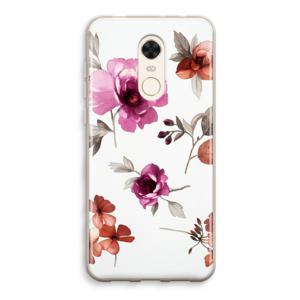 Geschilderde bloemen: Xiaomi Redmi 5 Transparant Hoesje