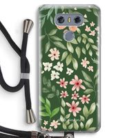 Botanical green sweet flower heaven: LG G6 Transparant Hoesje met koord