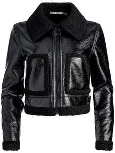 alice + olivia veste crop Isaiah à fermeture zippée - Noir