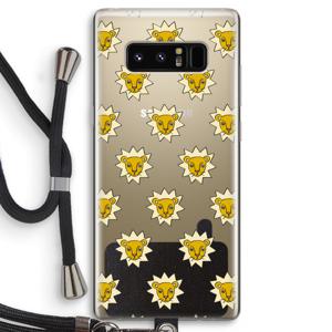 Leeuwenkoppen: Samsung Galaxy Note 8 Transparant Hoesje met koord