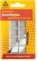 Stootdopjes 18x18x6 wit 8st - Deltafix