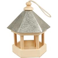 Creativ Company Vogelvoederhuis met zinken dak, afm 22x18x16,5 cm, 1 stuk