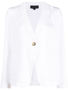 Emporio Armani blazer à découpes - Blanc