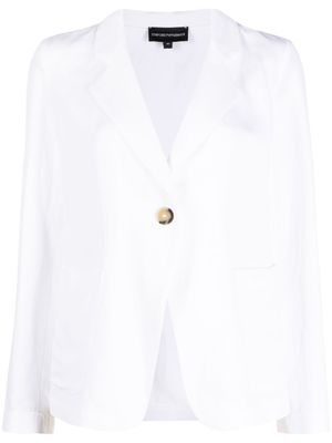 Emporio Armani blazer à découpes - Blanc