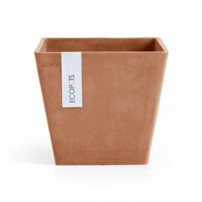 Ecopots Rotterdam kunststof bloempot Terracotta - Ø 18,3 cm