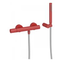 Douchekraan Tres Study | Opbouw | Mengkraan | 1-weg | hoh 15 cm | 1-knop | Rond | Rood