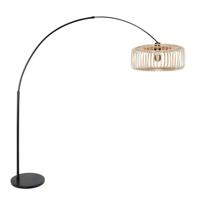 Steinhauer Zwarte booglampSparkled Light bamboe - 4149ZW