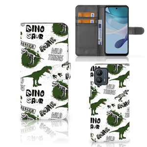 Telefoonhoesje met Pasjes voor Motorola Moto G53 Dinosaurus