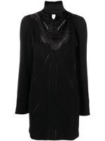 Blumarine robe-pull bordée de dentelle - Noir
