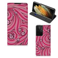 Samsung Galaxy S21 Ultra | Bookcase | Swirl Pink