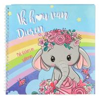 Mondikaarten Sticker- en sjablonenboek ik hou van dieren