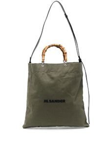 Jil Sander sac à main à anse en bambou - Vert