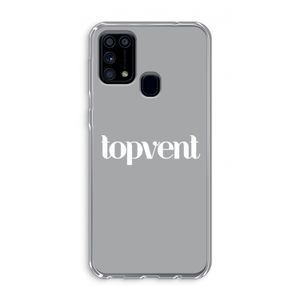 Topvent Grijs Wit: Samsung Galaxy M31 Transparant Hoesje