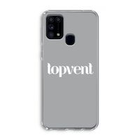 Topvent Grijs Wit: Samsung Galaxy M31 Transparant Hoesje