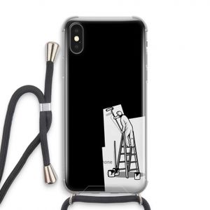 Musketon Painter: iPhone XS Transparant Hoesje met koord