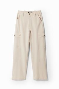 Wijde cargobroek - WHITE - XS