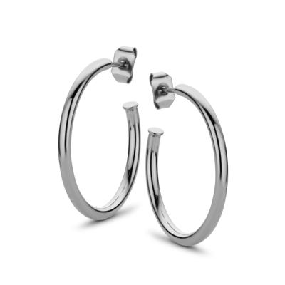 Oorbellen hoops | 15-45 mm - Stainless steel - Zilver - 25 mm