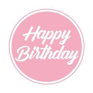 Bierviltjes/onderzetters Happy Birthday - 10x stuks - lichtroze - D10 cm - Verjaardag versiering