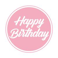 Bierviltjes/onderzetters Happy Birthday - 10x stuks - lichtroze - D10 cm - Verjaardag versiering