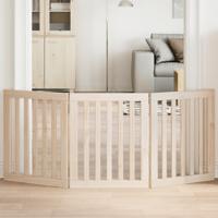 VidaXL Hondenhek opvouwbaar 3 panelen 150 cm populierenhout