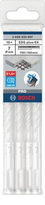 Bosch Accessoires PRO SDS plus-5X Hammer Drill Bit | 7 x 100 x 160 mm | 10 pcs - 2608833897