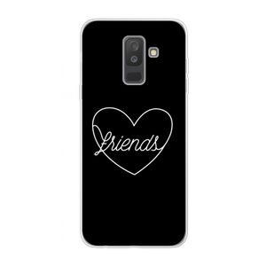 Friends heart black: Samsung Galaxy A6 Plus (2018) Transparant Hoesje