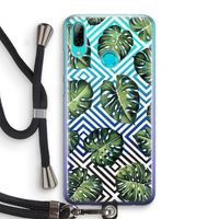 Geometrische jungle: Huawei P Smart (2019) Transparant Hoesje met koord