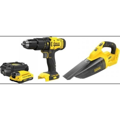 Stanley FATMAX SFMCK219D1 V20 18V klopboormachine & Hand Vac 1x2Ah - SFMCK219D1-QW