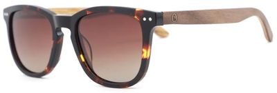 Wave Hawaii zonnebril Acetat vierkant UV400 hout bruin