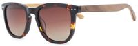 Wave Hawaii zonnebril Acetat vierkant UV400 hout bruin - thumbnail