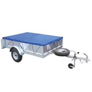 Afdekzeil Aanhanger - blauw - 208 x 114 cm - met koord - weerbestendig