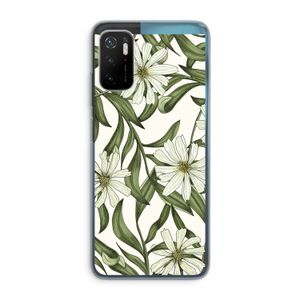 Wit bloemenpatroon: Xiaomi Poco M3 Pro 5G Transparant Hoesje