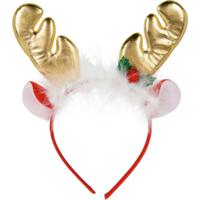 Home & styling Kerst diadeem - rendier gewei met oren - goud