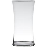 Hakbijl Glass Bloemenvaas/boeket vaas - transparant glas - 40 x 15 cm