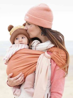 Kleine sjaal zonder knoop LOVE RADIUS nude/karamel