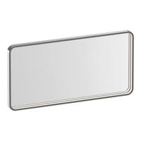 Brauer Sapphire Spiegel - Rechthoekig met Afgeronde Hoeken - 80 cm - met RVS-Kleurig Frame - met Directe LED-Verlichting - Dimbaar en met Kleurfunctie - met Afstandsbediening