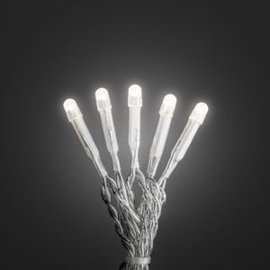 Mini LED kerstverlichting voor binnen 100 lampjes mat warm wit 10 meter transparant SALE OP=OP