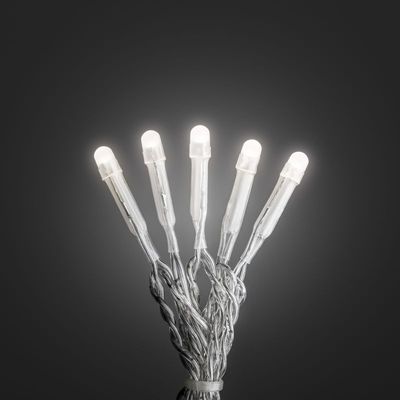 Mini LED kerstverlichting voor binnen 100 lampjes mat warm wit 10 meter transparant SALE OP=OP