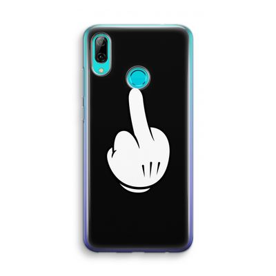 Middle finger black: Huawei P Smart (2019) Transparant Hoesje