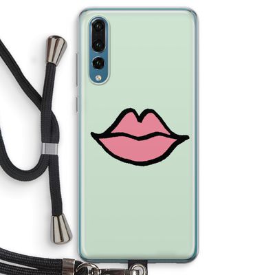 Kusje: Huawei P20 Pro Transparant Hoesje met koord