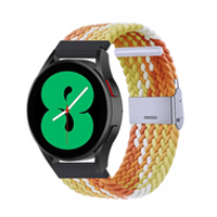 Braided nylon bandje - Geel / oranje - Samsung Galaxy Watch - 46mm / Samsung Gear S3 - thumbnail