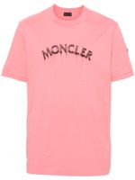 Moncler t-shirt en coton à logo imprimé - Rose - thumbnail