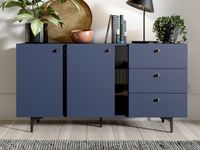 Dressoir COLORUS 2 deuren 3 lades blauw - thumbnail