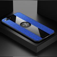 Voor OPPO A5 XINLI stiksels doek Textue schokbestendig TPU beschermhoes (blauw)