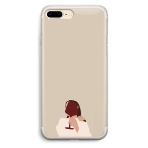 I drink wine: iPhone 7 Plus Transparant Hoesje