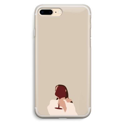 I drink wine: iPhone 7 Plus Transparant Hoesje