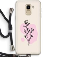 Roses are red: Samsung Galaxy J6 (2018) Transparant Hoesje met koord