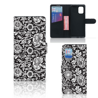 Xiaomi Mi 10 Lite Hoesje Black Flowers - thumbnail
