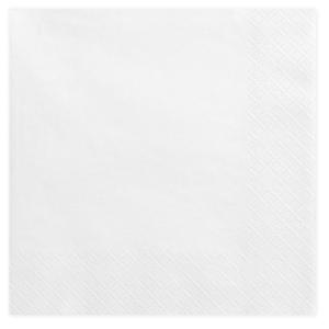 Partydeco Tafel servetten - papier - wit - 33 cm - diner/lunch/verjaardag